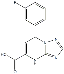 7-(3-fluorophenyl)-4,7-dihydro[1,2,4]triazolo[1,5-a]pyrimidine-5-carboxylic acid 구조식 이미지