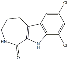 7,9-dichloro-1H,2H,3H,4H,5H,10H-azepino[3,4-b]indol-1-one Structure