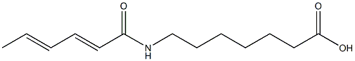 7-[(2E,4E)-hexa-2,4-dienoylamino]heptanoic acid 구조식 이미지