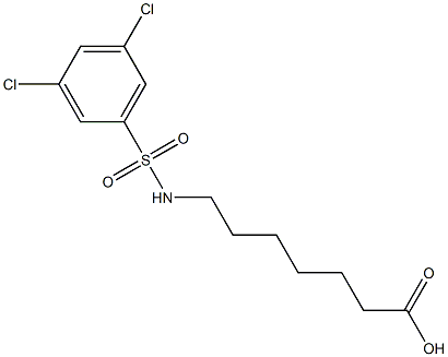 7-[(3,5-dichlorobenzene)sulfonamido]heptanoic acid 구조식 이미지
