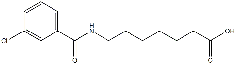 7-[(3-chlorobenzoyl)amino]heptanoic acid 구조식 이미지