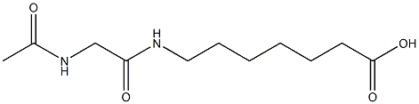 7-{[(acetylamino)acetyl]amino}heptanoic acid Structure