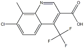 7-chloro-8-methyl-4-(trifluoromethyl)quinoline-3-carboxylic acid 구조식 이미지