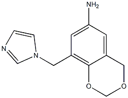 8-(1H-imidazol-1-ylmethyl)-2,4-dihydro-1,3-benzodioxin-6-amine 구조식 이미지