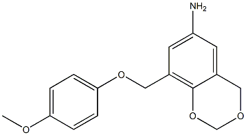8-(4-methoxyphenoxymethyl)-2,4-dihydro-1,3-benzodioxin-6-amine 구조식 이미지