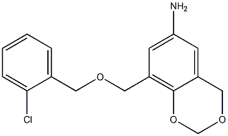 8-{[(2-chlorophenyl)methoxy]methyl}-2,4-dihydro-1,3-benzodioxin-6-amine Structure