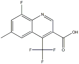 8-fluoro-6-methyl-4-(trifluoromethyl)quinoline-3-carboxylic acid 구조식 이미지