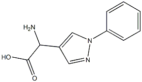 amino(1-phenyl-1H-pyrazol-4-yl)acetic acid 구조식 이미지