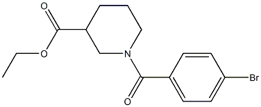 ethyl 1-(4-bromobenzoyl)piperidine-3-carboxylate Structure