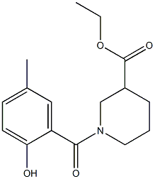 ethyl 1-[(2-hydroxy-5-methylphenyl)carbonyl]piperidine-3-carboxylate Structure