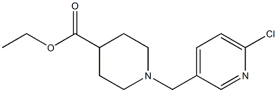 ethyl 1-[(6-chloropyridin-3-yl)methyl]piperidine-4-carboxylate 구조식 이미지