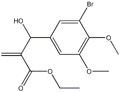 ethyl 2-[(3-bromo-4,5-dimethoxyphenyl)(hydroxy)methyl]prop-2-enoate 구조식 이미지