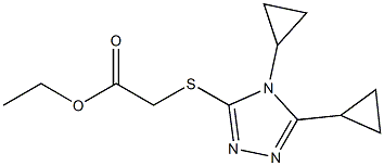 ethyl 2-[(4,5-dicyclopropyl-4H-1,2,4-triazol-3-yl)sulfanyl]acetate 구조식 이미지