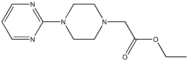 ethyl 2-[4-(pyrimidin-2-yl)piperazin-1-yl]acetate 구조식 이미지