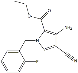 ethyl 3-amino-4-cyano-1-[(2-fluorophenyl)methyl]-1H-pyrrole-2-carboxylate Structure