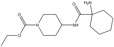 ethyl 4-{[(1-aminocyclohexyl)carbonyl]amino}piperidine-1-carboxylate Structure