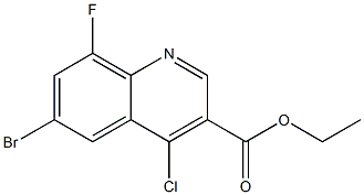 ethyl 6-bromo-4-chloro-8-fluoroquinoline-3-carboxylate Structure