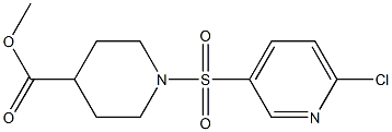 methyl 1-[(6-chloropyridine-3-)sulfonyl]piperidine-4-carboxylate Structure