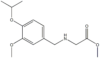 methyl 2-({[3-methoxy-4-(propan-2-yloxy)phenyl]methyl}amino)acetate Structure