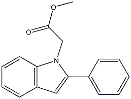 methyl 2-(2-phenyl-1H-indol-1-yl)acetate 구조식 이미지