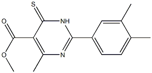 methyl 2-(3,4-dimethylphenyl)-4-methyl-6-thioxo-1,6-dihydropyrimidine-5-carboxylate 구조식 이미지