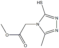 methyl 2-(3-methyl-5-sulfanyl-4H-1,2,4-triazol-4-yl)acetate Structure