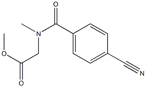 methyl 2-[(4-cyanophenyl)-N-methylformamido]acetate Structure