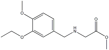 methyl 2-{[(3-ethoxy-4-methoxyphenyl)methyl]amino}acetate 구조식 이미지