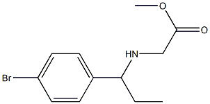 methyl 2-{[1-(4-bromophenyl)propyl]amino}acetate Structure