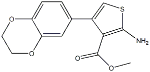 methyl 2-amino-4-(2,3-dihydro-1,4-benzodioxin-6-yl)thiophene-3-carboxylate 구조식 이미지