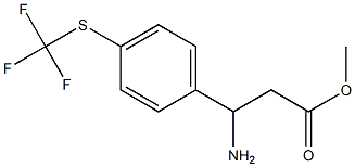 methyl 3-amino-3-{4-[(trifluoromethyl)sulfanyl]phenyl}propanoate Structure