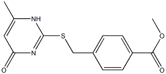 methyl 4-{[(6-methyl-4-oxo-1,4-dihydropyrimidin-2-yl)sulfanyl]methyl}benzoate 구조식 이미지