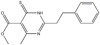 methyl 4-methyl-2-(2-phenylethyl)-6-thioxo-1,6-dihydropyrimidine-5-carboxylate Structure