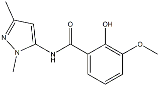 N-(1,3-dimethyl-1H-pyrazol-5-yl)-2-hydroxy-3-methoxybenzamide Structure