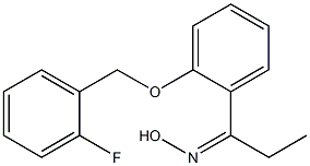 N-(1-{2-[(2-fluorophenyl)methoxy]phenyl}propylidene)hydroxylamine 구조식 이미지