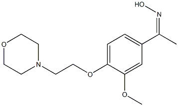 N-(1-{3-methoxy-4-[2-(morpholin-4-yl)ethoxy]phenyl}ethylidene)hydroxylamine 구조식 이미지