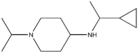 N-(1-cyclopropylethyl)-1-(propan-2-yl)piperidin-4-amine 구조식 이미지