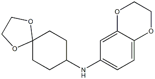 N-(2,3-dihydro-1,4-benzodioxin-6-yl)-1,4-dioxaspiro[4.5]decan-8-amine 구조식 이미지