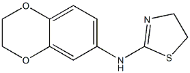 N-(2,3-dihydro-1,4-benzodioxin-6-yl)-4,5-dihydro-1,3-thiazol-2-amine 구조식 이미지