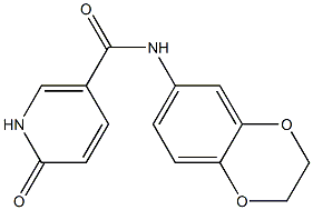 N-(2,3-dihydro-1,4-benzodioxin-6-yl)-6-oxo-1,6-dihydropyridine-3-carboxamide 구조식 이미지