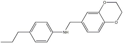 N-(2,3-dihydro-1,4-benzodioxin-6-ylmethyl)-4-propylaniline Structure