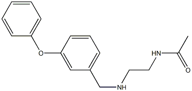 N-(2-{[(3-phenoxyphenyl)methyl]amino}ethyl)acetamide Structure