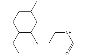 N-(2-{[5-methyl-2-(propan-2-yl)cyclohexyl]amino}ethyl)acetamide 구조식 이미지