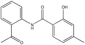 N-(2-acetylphenyl)-2-hydroxy-4-methylbenzamide 구조식 이미지