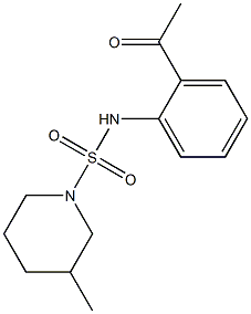 N-(2-acetylphenyl)-3-methylpiperidine-1-sulfonamide 구조식 이미지