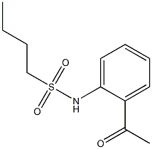 N-(2-acetylphenyl)butane-1-sulfonamide 구조식 이미지