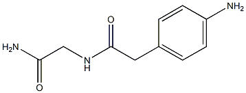 N-(2-amino-2-oxoethyl)-2-(4-aminophenyl)acetamide 구조식 이미지