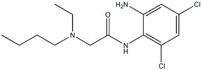 N-(2-amino-4,6-dichlorophenyl)-2-[butyl(ethyl)amino]acetamide 구조식 이미지