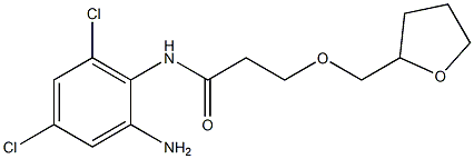 N-(2-amino-4,6-dichlorophenyl)-3-(oxolan-2-ylmethoxy)propanamide 구조식 이미지