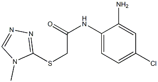 N-(2-amino-4-chlorophenyl)-2-[(4-methyl-4H-1,2,4-triazol-3-yl)sulfanyl]acetamide 구조식 이미지